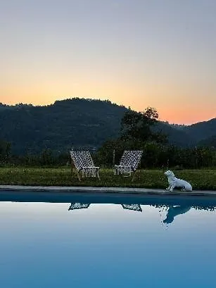 Casa Bianca Azzurra Con Piscina * Niella Belbo